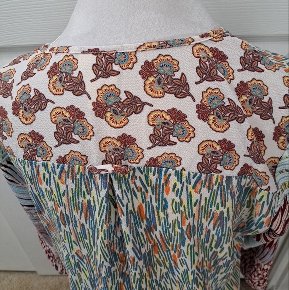 Fig & Flower Anthropologie Patterned Blouse/Tunic    Size M - Picture 6 of 12